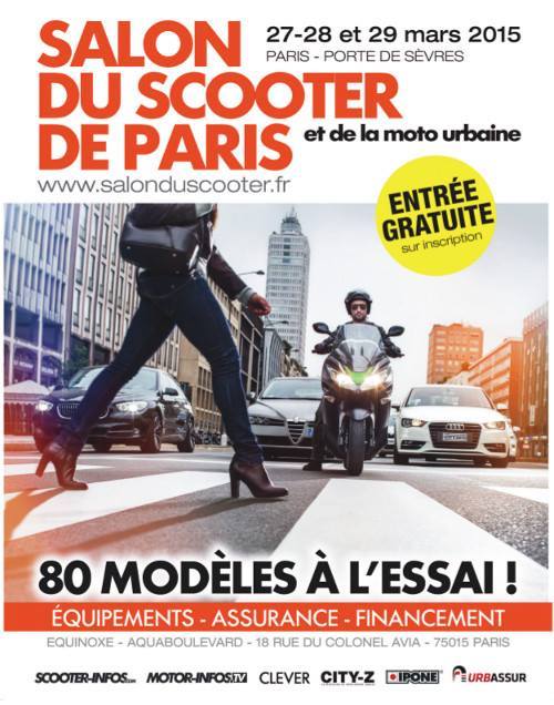 Affiche du salon du scooter 2015, organisé à Paris en mars