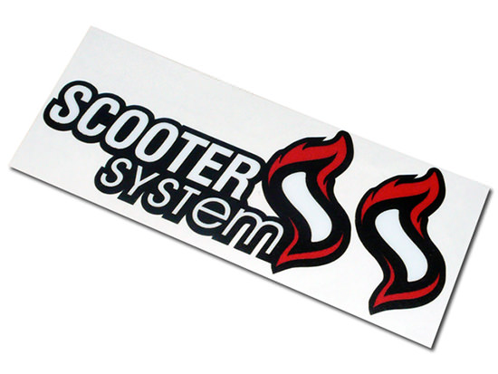 Les autocollants Scooter System avec le logo