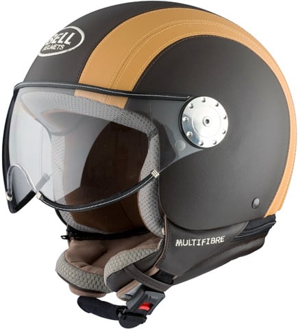 Casque moto jet Bell Shorty Shadow, style vintage