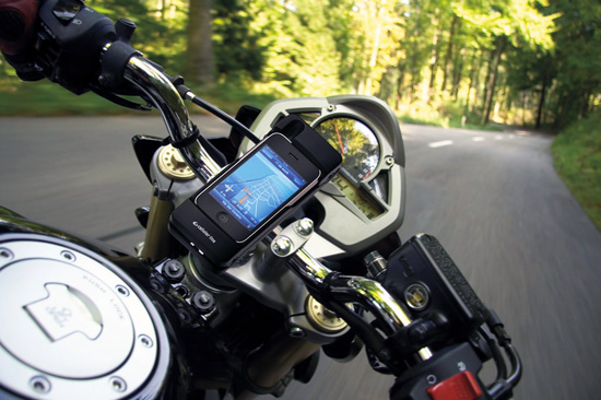 Support moto et scooter pour téléphone tactile iPhone 3G et 3GS
