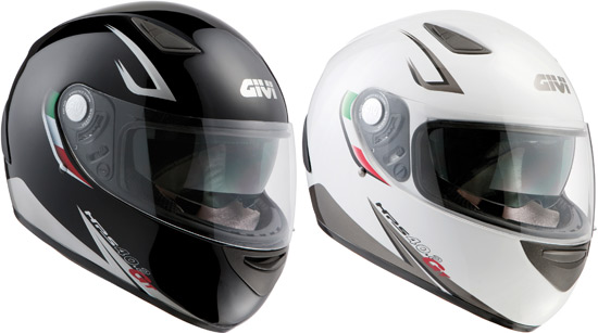 En noir ou en blanc, le casque moto et scooter Givi 40.2 GT se fait sportif