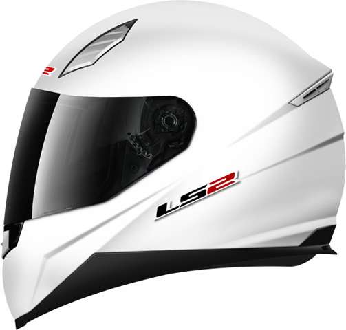 Casque moto et scooter intégral LS2 Helmets FF 384 en coloris blanc brillant