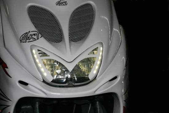 Masque d'optique MTKT à leds pour MBK Nitro et Yamaha Aerox