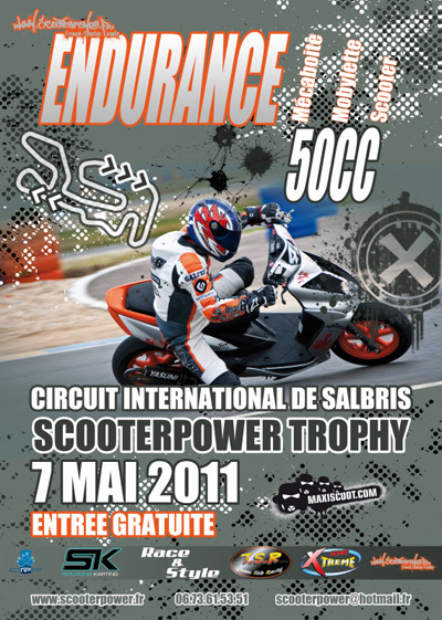 Course d'endurance ScooterPower Trophy 2011, à Salbris le 7 mai
