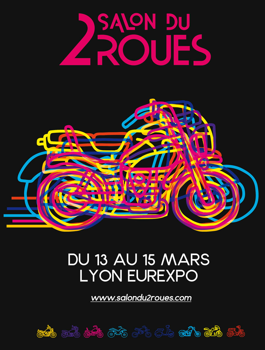 Affiche du Salon du 2 roues de Lyon 2015
