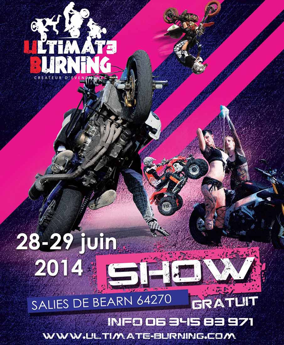 Ultimate Burning Show 2014, spectacle de stunt moto et scooter