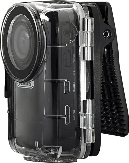 La caméra embarquée Abus Sportscam Full HD est protégée par une coque