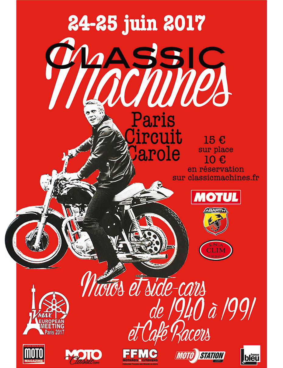 Affiche officielle de Classic Machines 2017, Circuit Carole