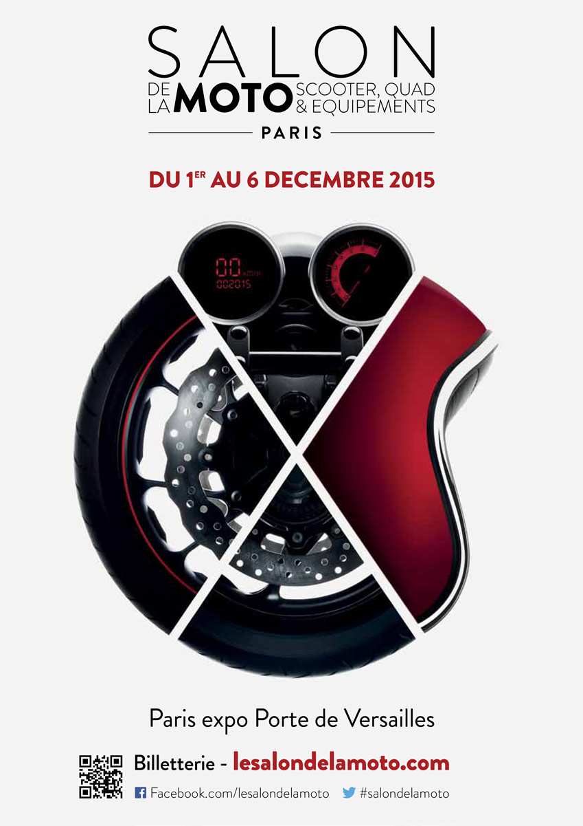 Affiche du Salon de la moto, du scooter, du quad et des équipements de Paris 2015