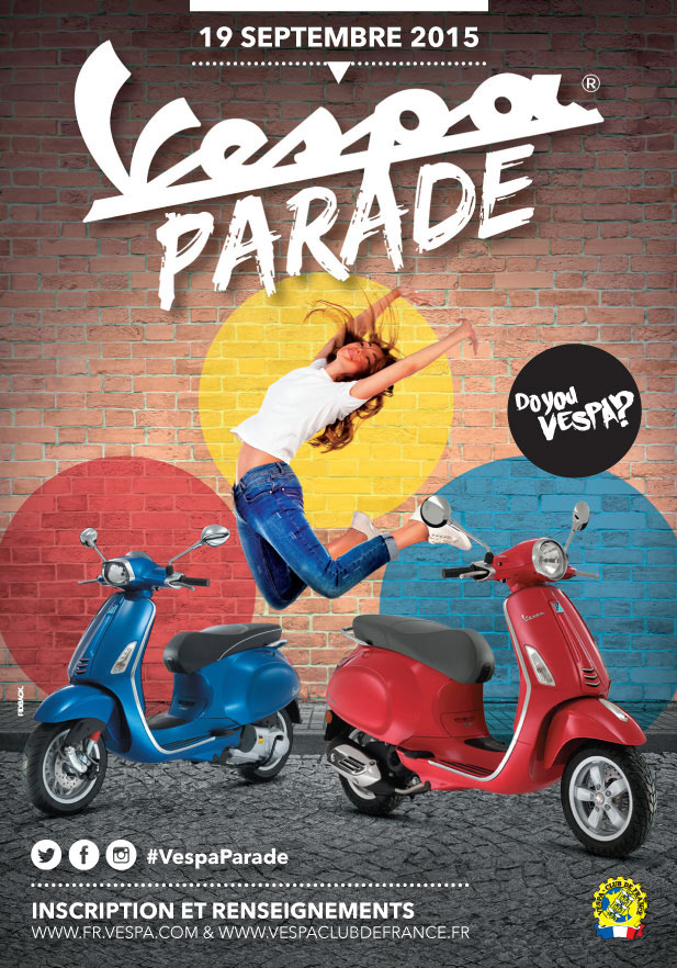 Affiche officielle de la Vespa Parade 2015