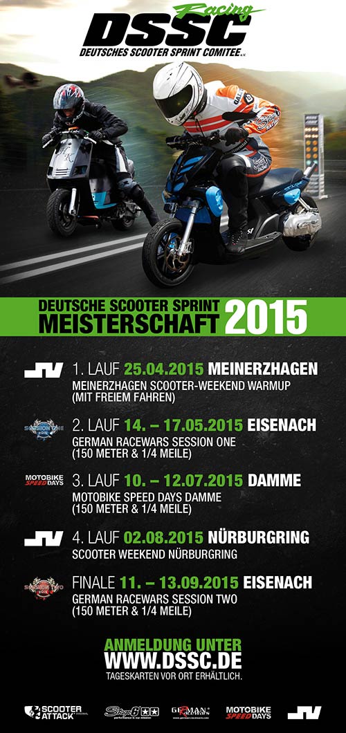 Agenda du DSSC 2015, compétition de dragsters scooters