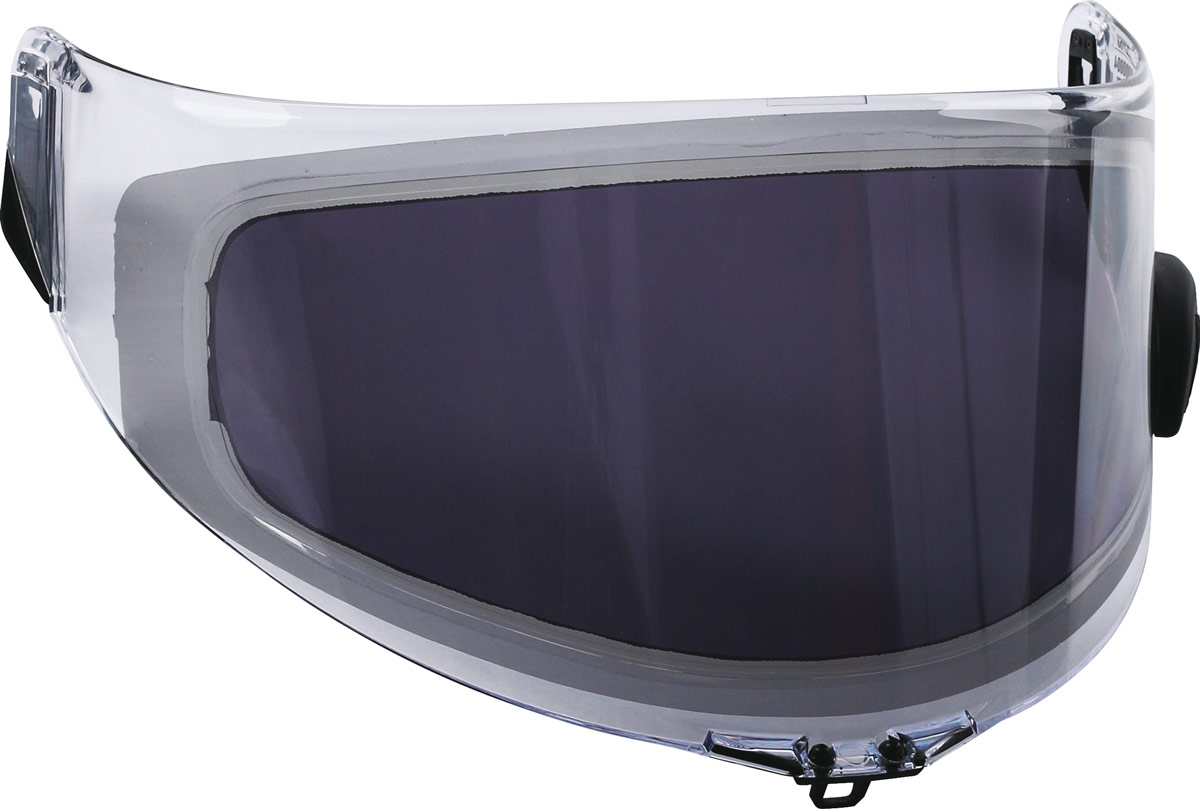 La visière AGVisor bascule du clair au fumé grâce à une surcouche LCD