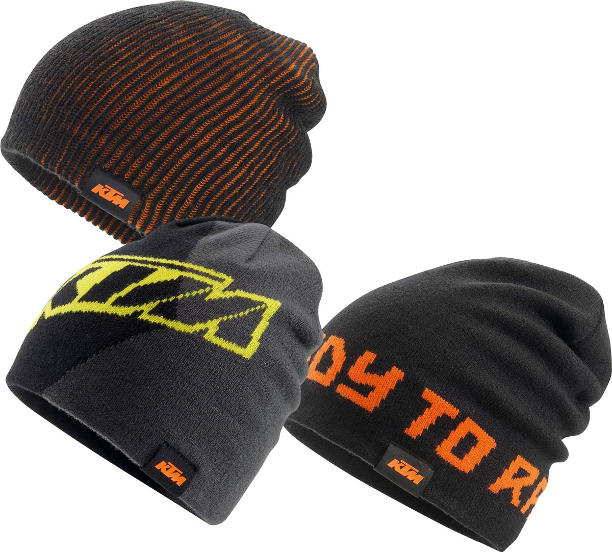 KTM propose également des bonnets en laine pour garder la tête au chaud