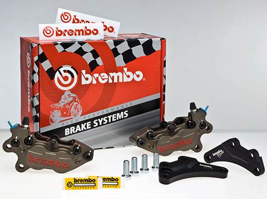 Les étriers de freins Brembo pour maxi-scooter Yamaha T-Max en version CNC