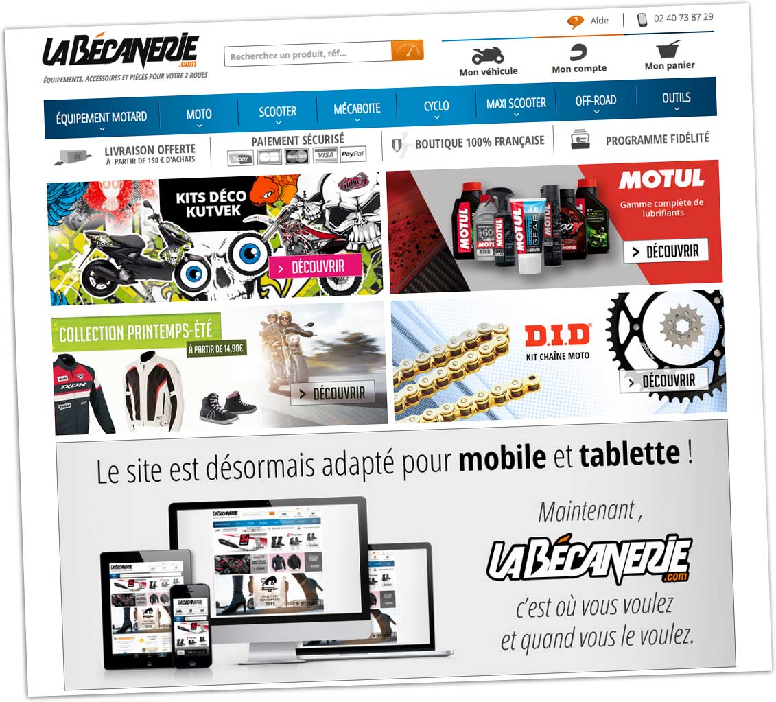 Le site V3 de La Bécanerie est accessible sur ordinateur, tablette et smartphone