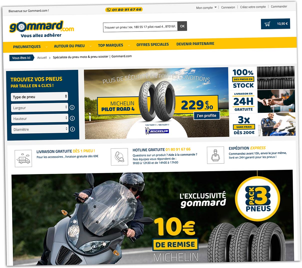 Gommard.com promet que « vous allez adhérer » à son sélecteur de pneus !