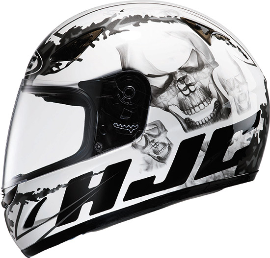 Le casque intégral HJC CS-14 est aussi disponible en version Skull