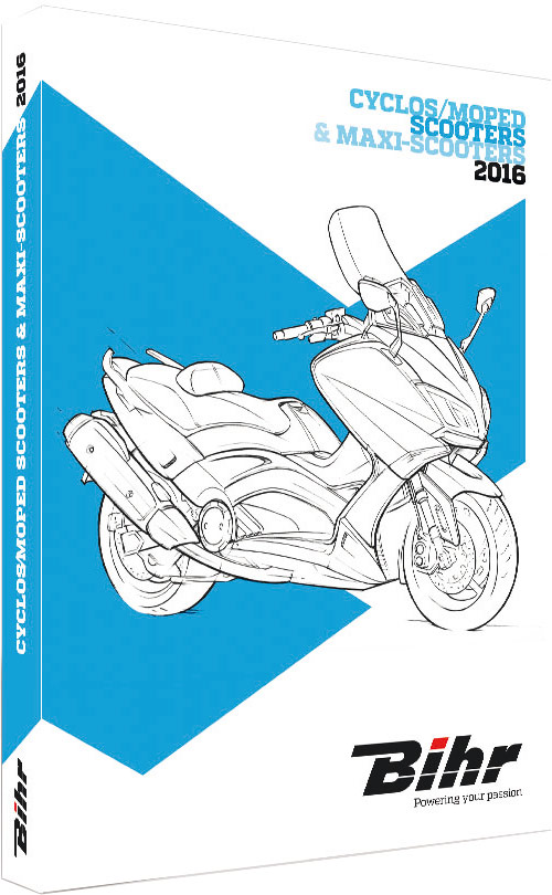 Voici le catalogue Bihr 2016 pour les cyclos, scooters et maxi-scooters