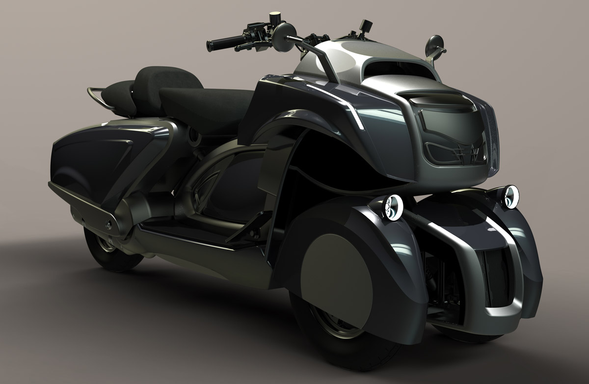 Le 600K PR est un concept-scooter à 3 roues imaginé par Stéphane Fougere