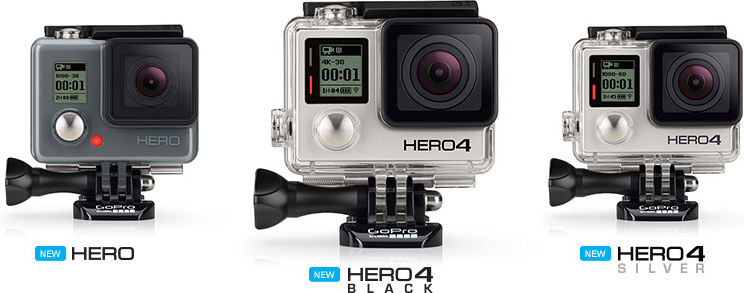 Pour 2014, GoPro lance 3 nouvelles caméras dans sa gamme Hero