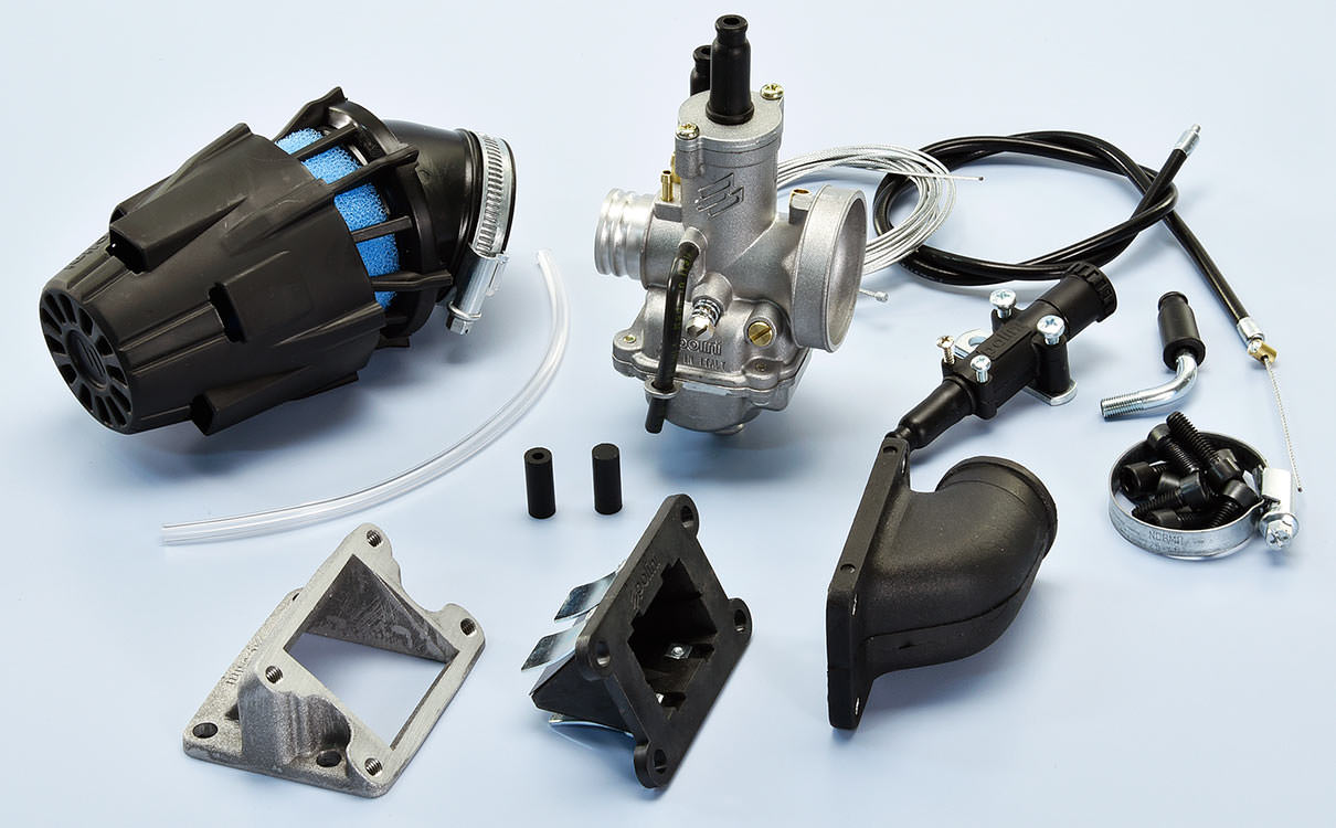 Voici le kit de carburation / admission Polini CP Ø 21 mm pour Booster et Bw's
