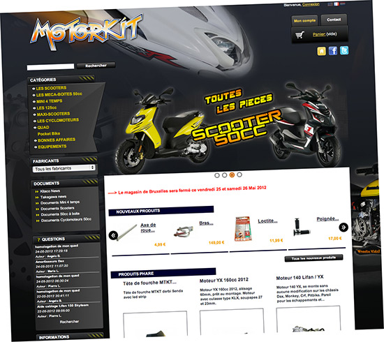 Le nouveau site d'e-commerce de Motorkit donne tout de suite le ton !