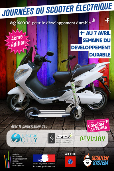 Affiche des Journées du Scooter Électrique 2012