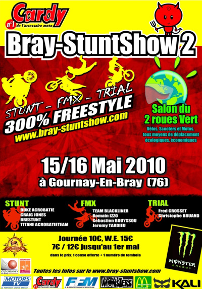 Affiche du Bray StuntShow 2010, 2ème édition