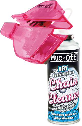 Bombe de spray Muc-Off Chain Cleaner avec le système de nettoyage Chain Doc