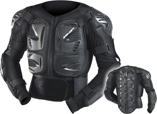 Gilet moto anatomique DMP Ninja, avec coques de protection rigides