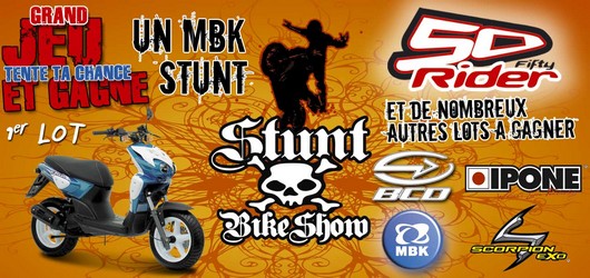 Visuel jeu tirage au sort Stunt Bike Show et Fifty Rider