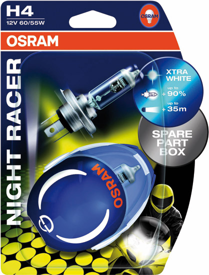 Les ampoules pour scooter Osram Night Racer H4 et H7 sont vendues par 2