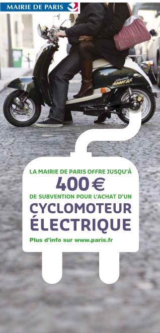 Scooter électrique subventionné à Paris