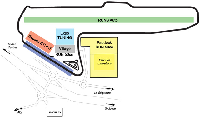 Plan du circuit d'Albi au RSS5