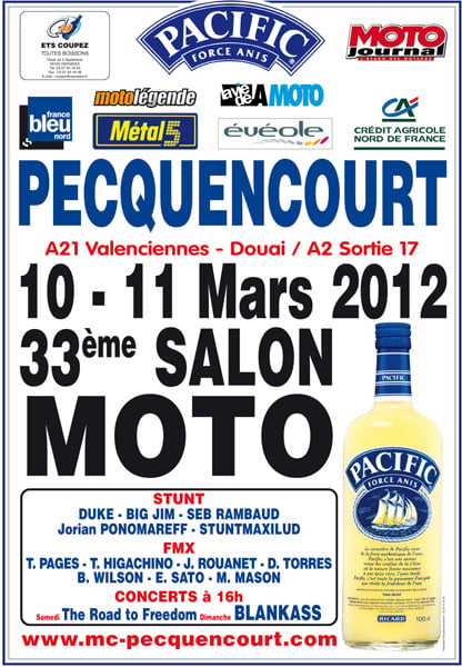 Affiche du Salon de la moto de Pecquencourt 2012