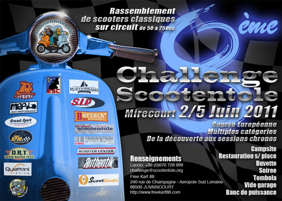 8ème Challenge Scootentole, du 2 au 5 juin 2011 à Mirecourt