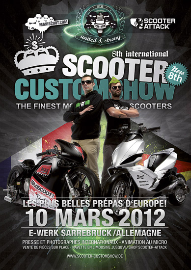 Le Scooter Customshow 2012 se tiendra le 10 mars 2012 à l'E-Werk