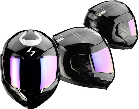 Vue circulaire du casque Scorpion Exo 900 Air Transformer Furtive (noir)