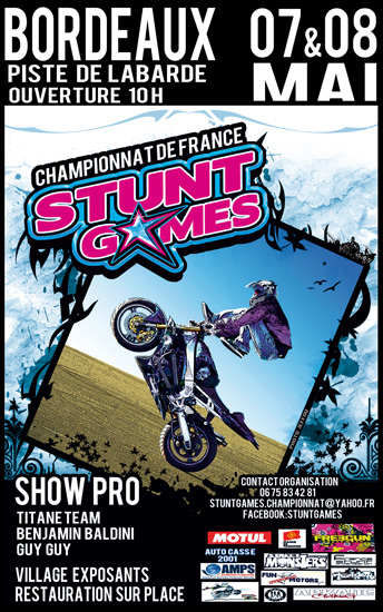 Affiche du Championnat de stunt français Stunt Games 2011