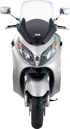 Vue de face du nouveau scooter max Sym