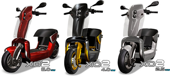 Les 3 modèles de scooters électriques Xor Motors XO2