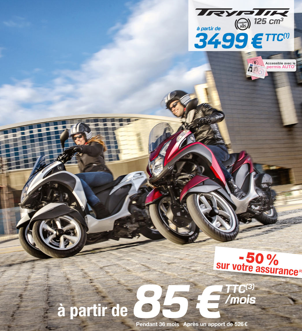 La gamme scooter 125cc fait l'objet d'une offre de crédit avec un TAEG à 3,90%