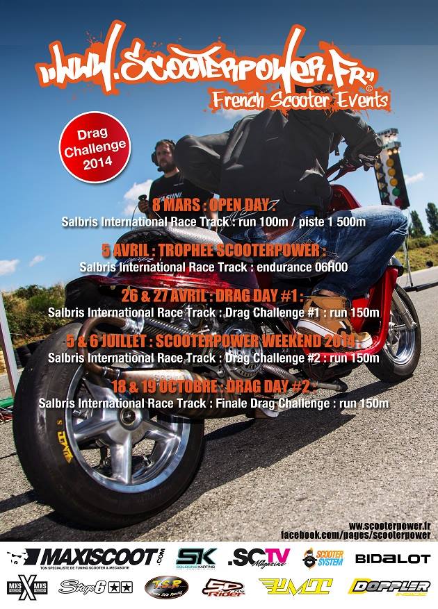 Calendrier des épreuves Scooterpower 2014 à Salbris
