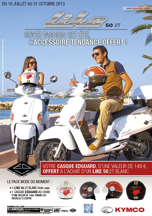 Kymco lance 3 promotions spéciales sur ses scooters pour la rentrée 2013