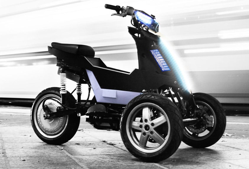 Le scooter électrique à 3 roues de Sway est innovant à tous les niveaux