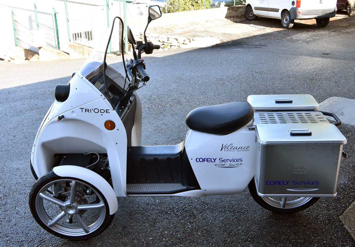 Le Tri'Ode est un scooter électrique à 3 roues pensé pour les professionnels