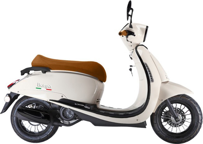 Le Neco Borgia 125 est un scooter néo-rétro taillé pour les trajets urbains