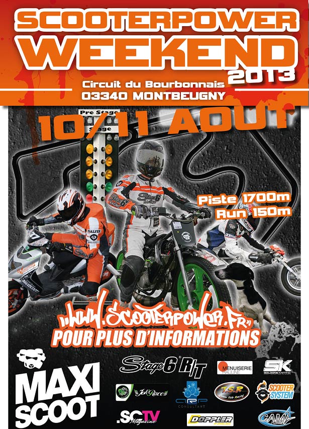 Le Scooterpower Week-end 2013 aura lieu les 10 et 11 août