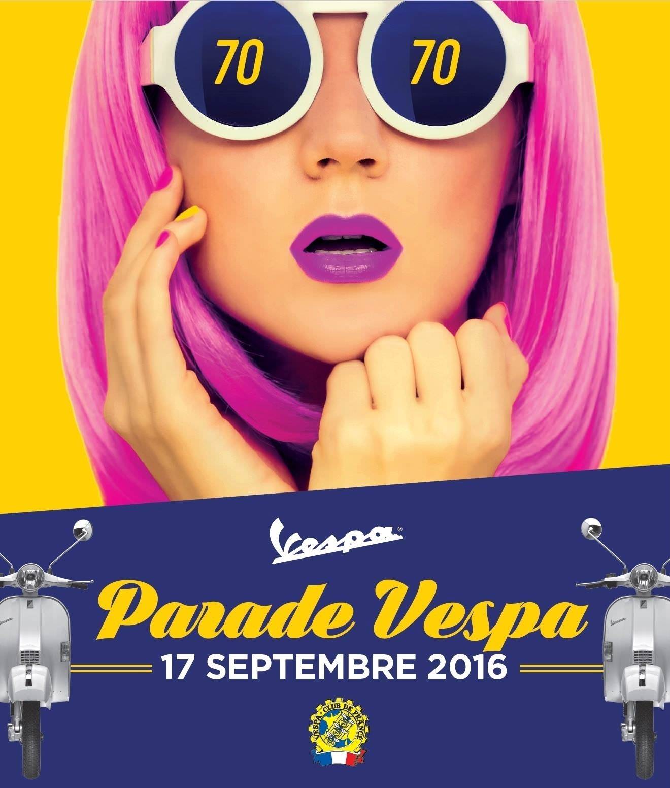 L'affiche officielle de la Vespa Parade 2016...