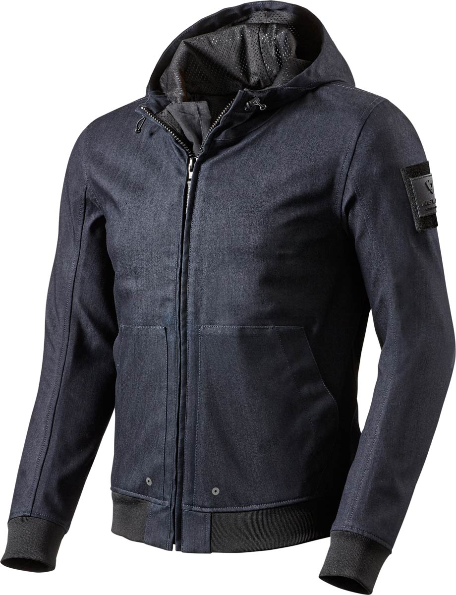 Pour 2016, Rev'it lance cette veste moto en denim façon sweat à capuche